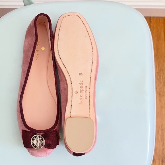 New KATE SPADE Fontana Ballet Flats W8 in Deep Rose - Picture 6 of 8
